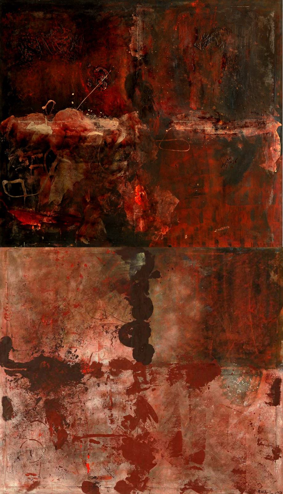 Abstraction XI, (paintings are grouped during the exhibition) Oil on canvas, 280x160cm, 2006